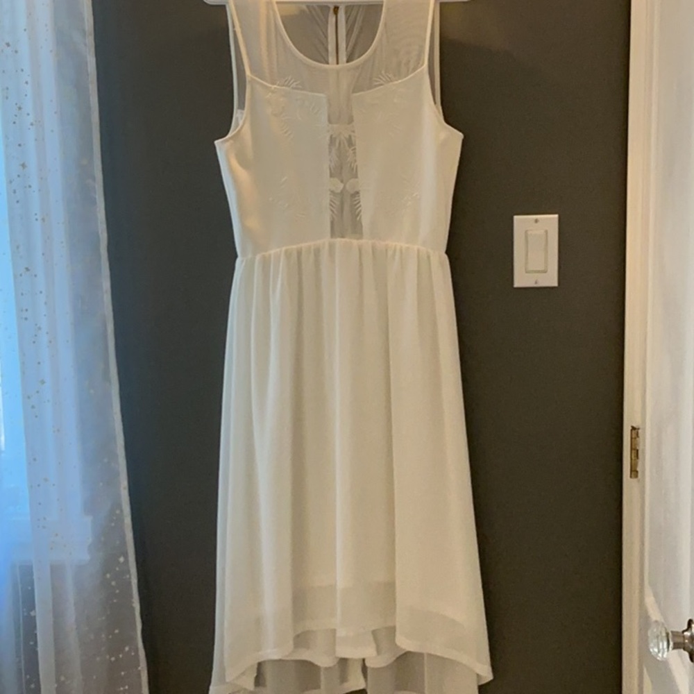 Sans Souci White High Low Dress, Médium